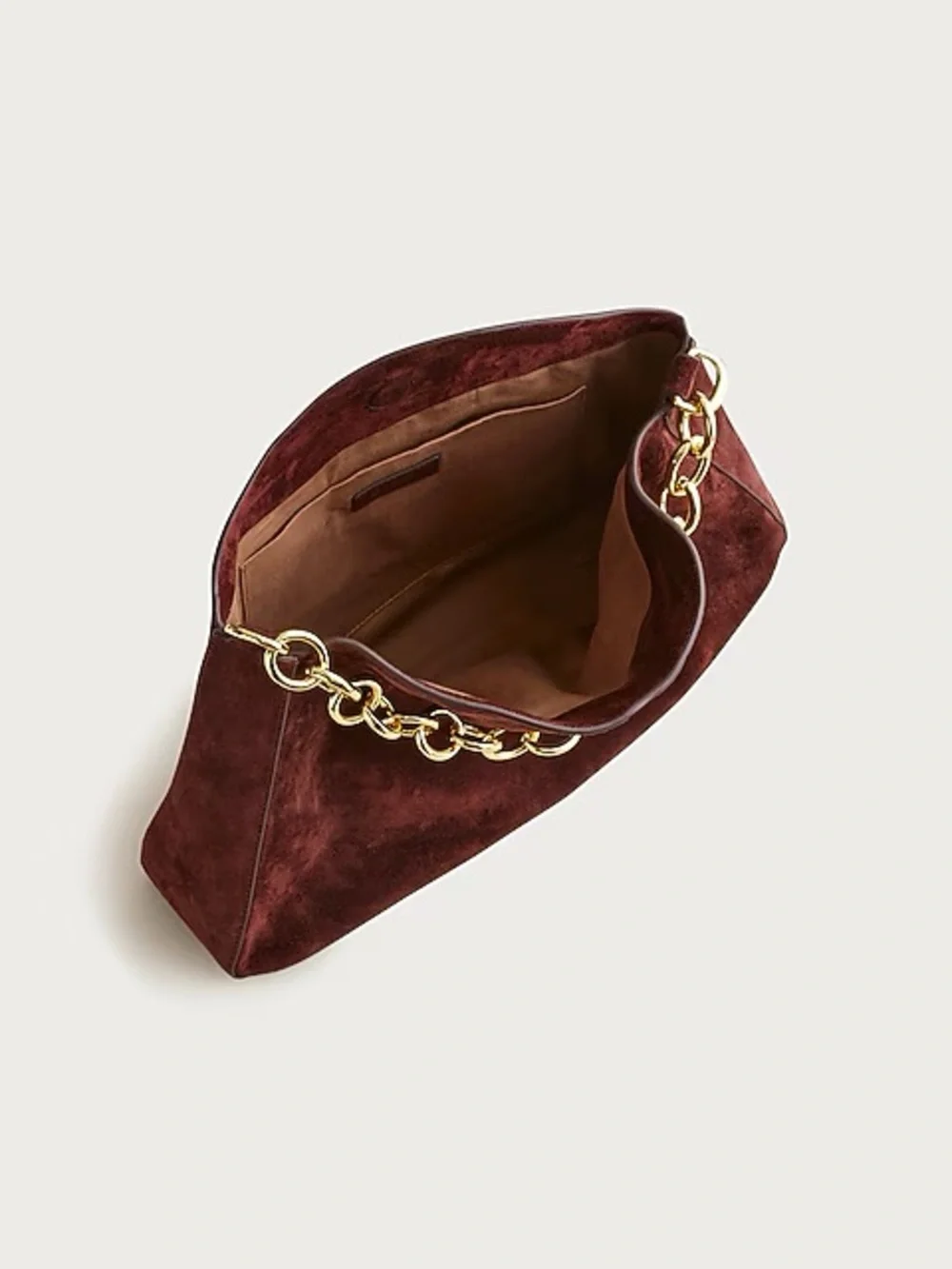 J. Crew Burgundy Suede Berkeley Shoulder Bag